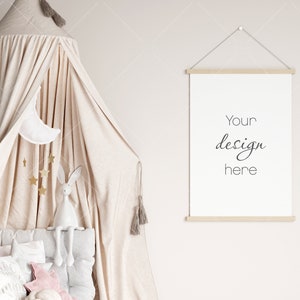 Maqueta de póster de habitación para niños A4 A3, JPG PSD PNG