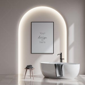 Bathroom Frame Mockup, Poster Mockup, Modern Interior Mockup, Mockup Frame