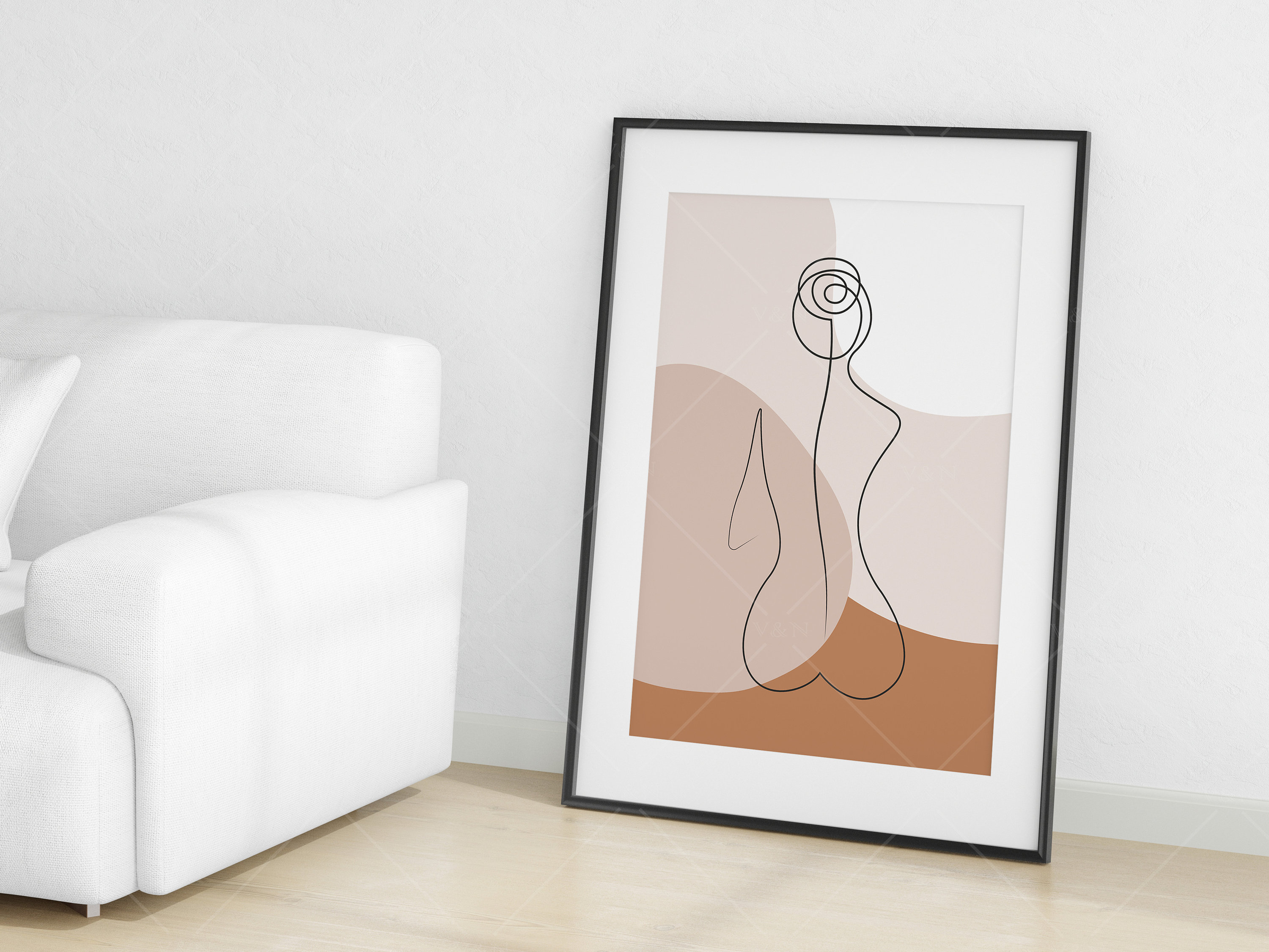 Download Living Room Frame Mockup Minimalist Frame Mockup Vertical | Etsy