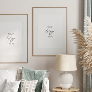 Frame Mockup Living Room, Interior Mockup, Poster Mockup, Gallery Wall Mockup