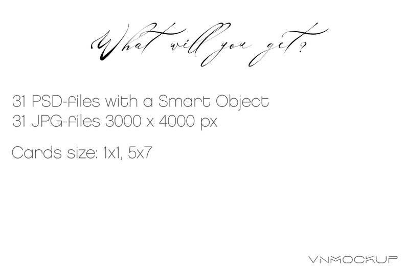 Boho Card Mockup Bundle 5x7, Invitation Mockup Kit (PSD, JPG) image 7