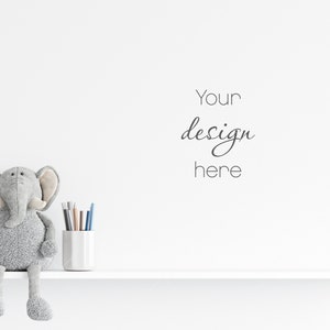 Empty Wall Mockup Nursery, Modern Kid&#39;s Room Mockup, Children&#39;s Room Mockup, Empty Wall Nursery Interior Mockup, Minimalist Nursery Mockup