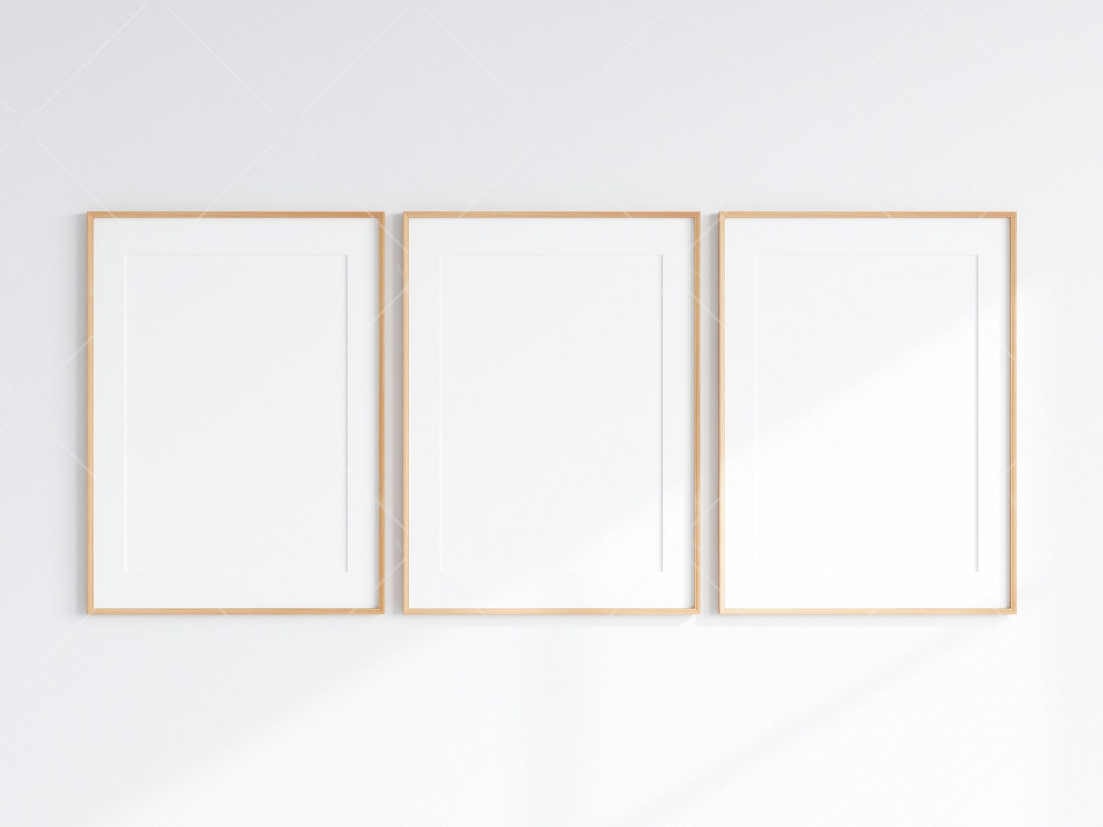 Download 3 Minimalist Frames Mockup Three Vertical Wooden Frames | Etsy
