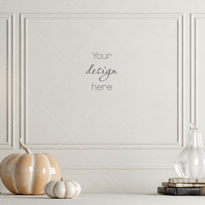 Halloween Interior Background, Halloween Wall Mockup, JPG