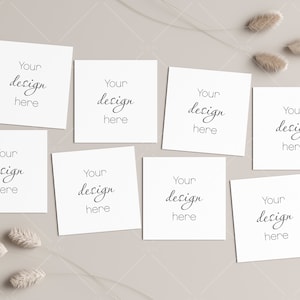 Card Mockup Square, Mockup invito, Mockup biglietto di auguri
