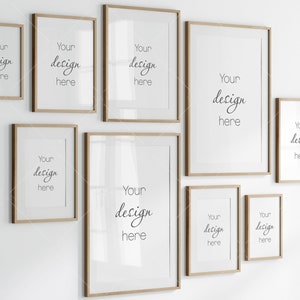 Gallery Wall Mockup, Frame Mockup, Poster Frame Mockup, Photo Frame Mockup, PSD JPG