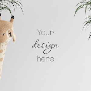 Blank Wall Mockup Nursery, Modern Kids Room Mockup, Children&#39;s Room Mockup, Empty Wall Nursery Interior Mockup, Minimalist Nursery Mockup