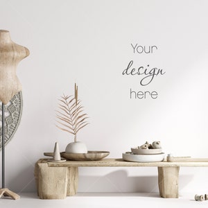 Blank Wall Mockup, Empty Wall Mockup, Cozy Interior Wall Mockup, Living Room Wall Mockup, Wall Mockup