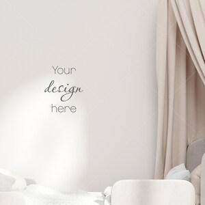 Kids Room Mockup, Empty Wall Nursery Interior Mockup, Nursery Wall Mockup, Children&#39;s Room Mockup