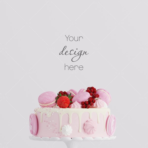 Cake Topper Mockup, Birthday/Wedding Cake Mockup, Digital JPEG File