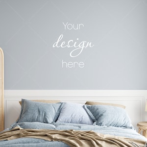 Bedroom Wall Mockup, Blank Wall Mockup, Empty Wall Mockup, Modern Interior Wall Mockup