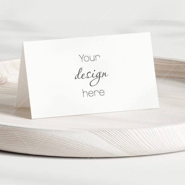 Tent Fold Place Card Mockup, Minimal Name Card Mockup, Wedding Stationery Mockup