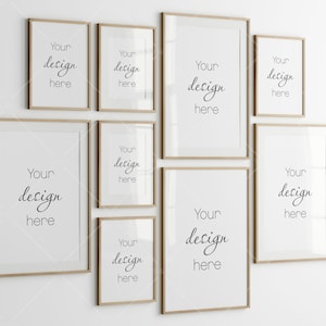 Frame Mockup, Gallery Wall Mockup, Poster Frame Mockup, Photo Frame Mockup, PSD JPG