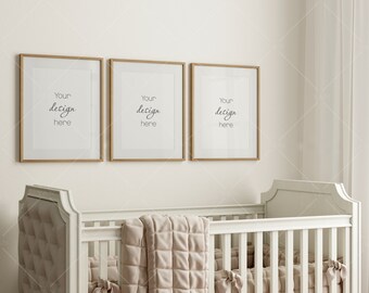 Nursery Frame Mockup, Gallery Wall Mockup (PSD & JPG)