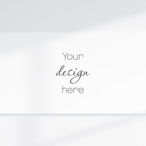2x1 Canvas Mockup PSD, Horizontal Canvas Mockup Smart Object in Photoshop, Minimalist Landscape Canvas Mockup JPG PSD