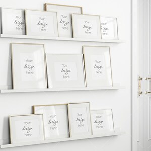 Photo Frame Mockup, Gallery Wall Mockup, Poster Frame Mockup, PSD JPG