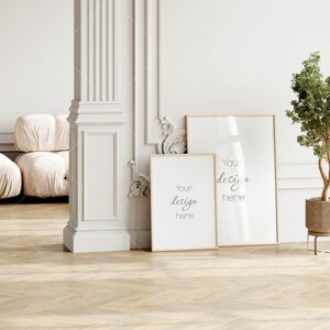 Frame Mockup in Modern Interior Room, Poster Mockup, PSD JPG