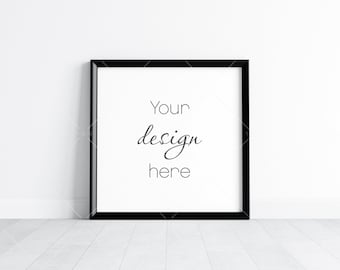 Square Frame Mockup, Poster Mockup (JPG, PNG, PSD)