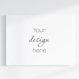 4x3 Canvas Mockup PSD, Horizontal Canvas Mockup Smart Object in Photoshop, Minimalist Landscape Canvas Mockup JPG PSD