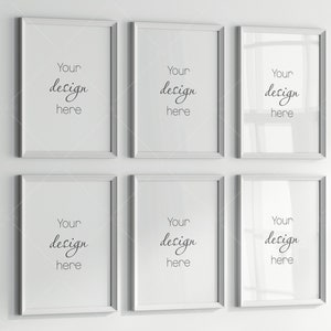 Gallery Wall Mockup, Frame Mockup, Poster Frame Mockup, Photo Frame Mockup, PSD JPG