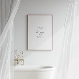 Bathroom Frame Mockup, Poster Mockup, Modern Interior Mockup, Mockup Frame