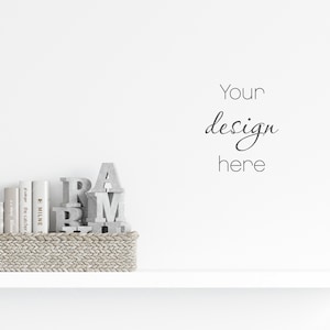 Empty Wall Mockup Nursery, Modern Kid&#39;s Room Mockup, Children&#39;s Room Mockup, Empty Wall Nursery Interior Mockup, Minimalist Nursery Mockup
