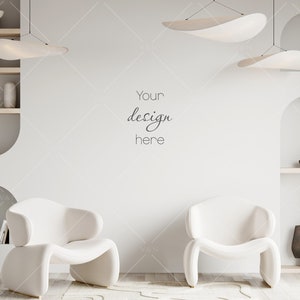 Modern Interior Wall Mockup JPG, Blank Wall Mockup, Empty Wall Mockup, Living Room Wall Mockup, Wall Mockup