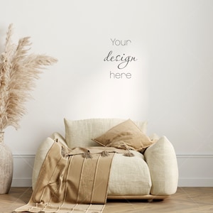 Interior Mockup, Wall Mockup, Living Room Wall Mockup, Blank Wall Mockup, Empty Wall Mockup
