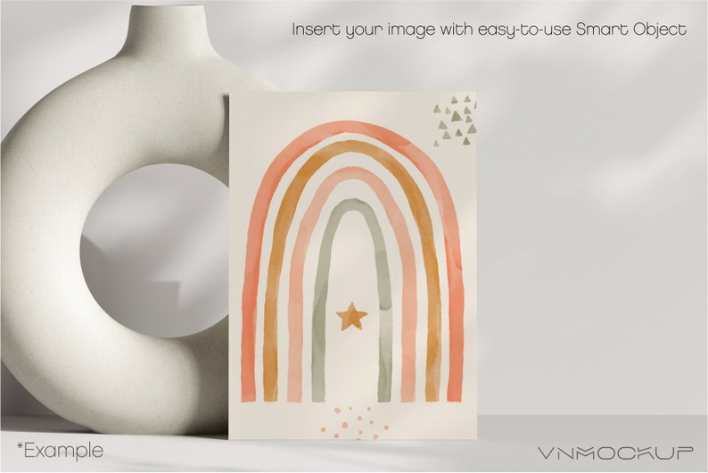 Boho Card Mockup Bundle 5x7, Invitation Mockup Kit (PSD, JPG) image 2
