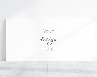 2x1 Horizontal Canvas Mockup, Landscape Smart Object (PSD, JPG)