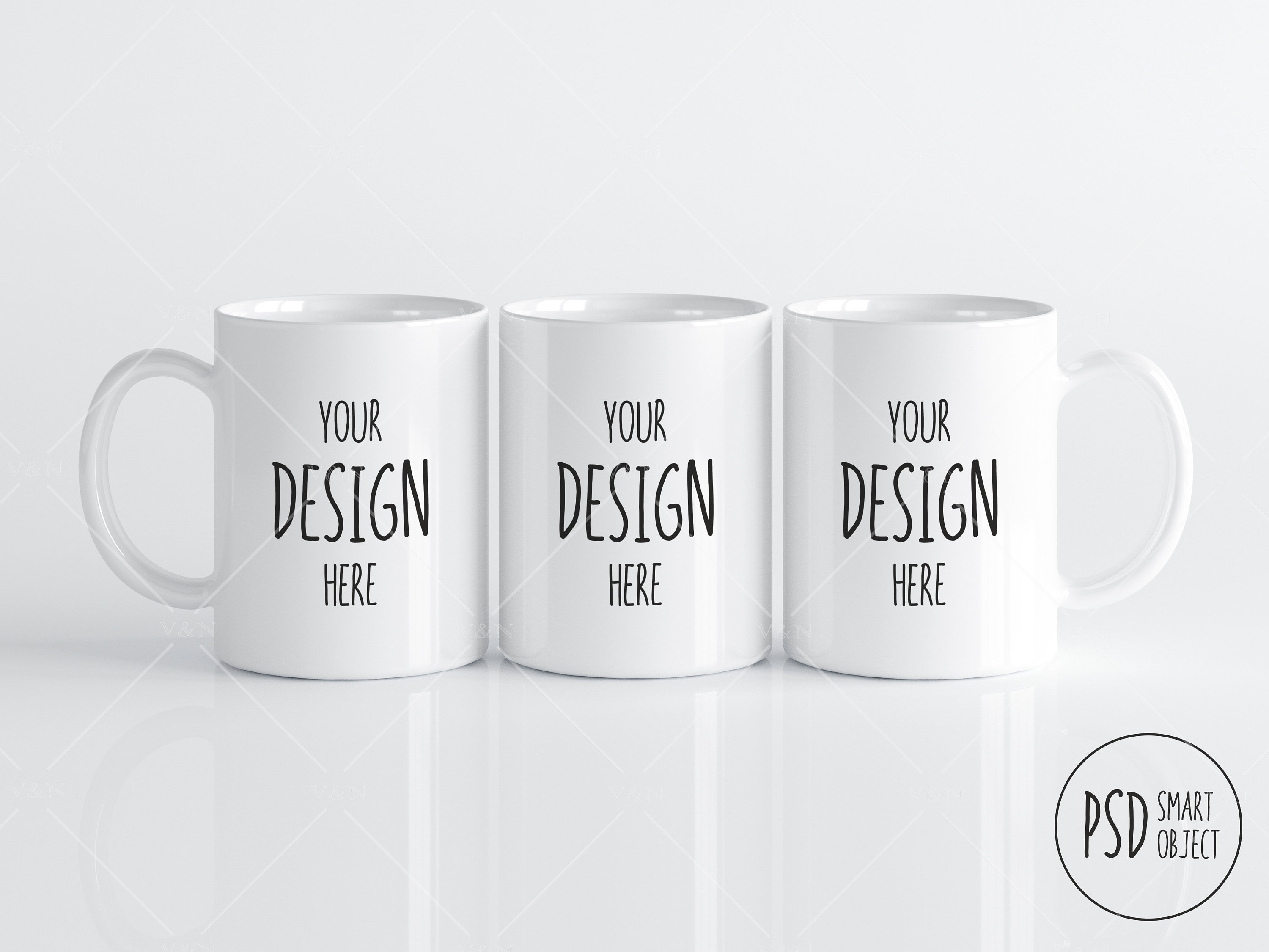 3 Mugs Mockup Coffee Cups Mockup Three White Mugs Mockup - Etsy