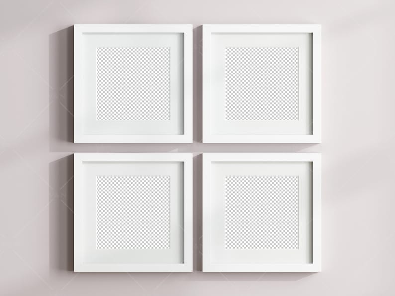 Four Square Frames Mockup, Poster Mockup (PSD JPG PNG) - Etsy