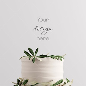 Cake Topper Mockup, Birthday/Wedding Cake Mockup, Digital JPEG File
