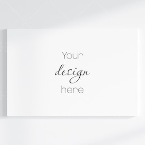 3x2 Canvas Mockup PSD, Horizontal Canvas Mockup Smart Object in Photoshop, Minimalist Landscape Canvas Mockup JPG PSD