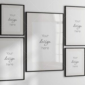 Gallery Wall Mockup, Frame Mockup, Poster Frame Mockup, Photo Frame Mockup, PSD JPG