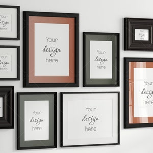 Gallery Wall Mockup, Frame Mockup, Poster Frame Mockup, Photo Frame Mockup, PSD JPG