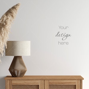 Blank Wall Mockup Boho, Empty Wall Mockup, Cozy Interior Wall Mockup, Living Room Wall Mockup, Wall Mockup