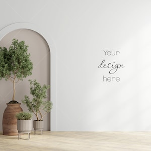 Modern Interior Background JPG, Empty Wall Mockup, Living Room Wall Background