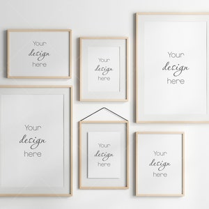 Gallery Wall Mockup, Frame Mockup, Poster Frame Mockup, Photo Frame Mockup, PSD JPG