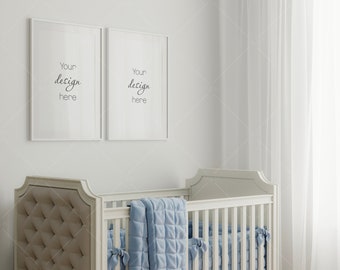 Nursery Frame Mockup, Gallery Wall Mockup (PSD, JPG)