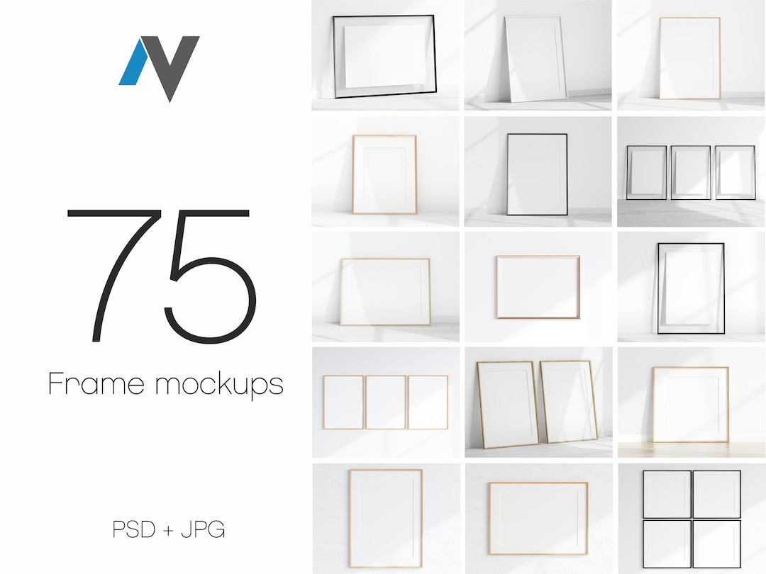 Frame Mockup Bundle, Minimalist Frame Mockup Bundle Set, PSD Mockup ...