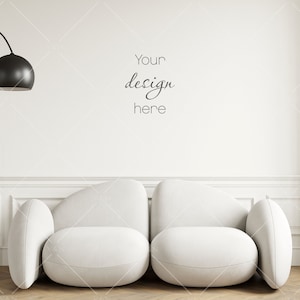 Modern Interior Wall Mockup JPG, Blank Wall Mockup, Empty Wall Mockup, Living Room Wall Mockup, Wall Mockup