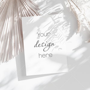 Karten Mockup 5x7, Boho Einladung Mockup, Grußkarte Mockup