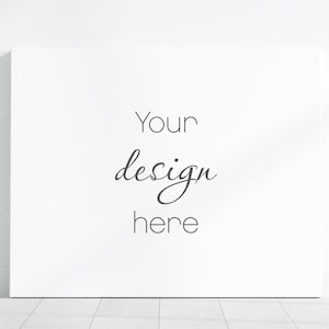5x4 Canvas Mockup PSD, Horizontal Canvas Mockup Smart Object in Photoshop, Minimalist Landscape Canvas Mockup JPG PSD
