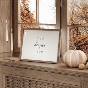 Halloween Rahmen Mockup A3, Herbst Rahmen Mockup, Herbst Rahmen Mockup, PSD JPG