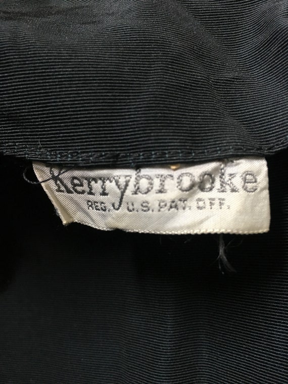 1950s 'New Look' Cropped Black Grosgrain Jacket w… - image 6