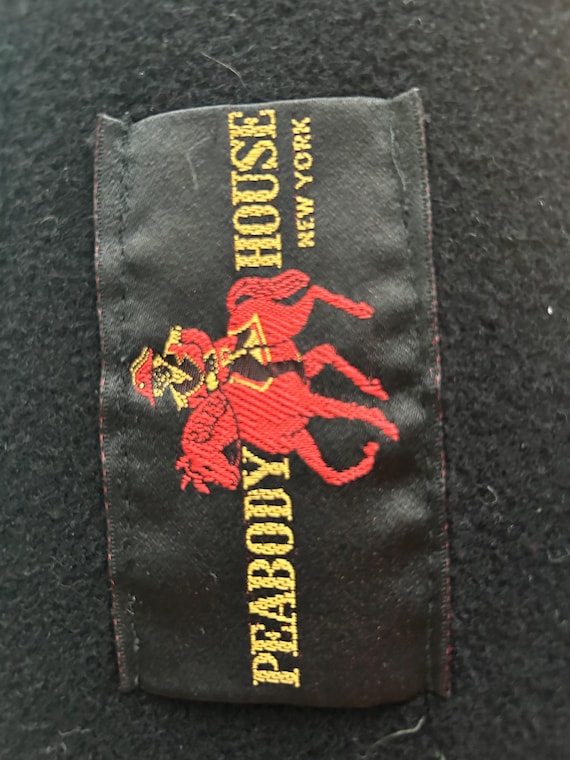 1960s-1970s Womens Long Black Wool Blend Coat Pea… - image 8