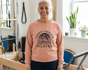 Sudadera de cuello redondo Forest Heights Pilates / Gráfico de Pilates Reformer