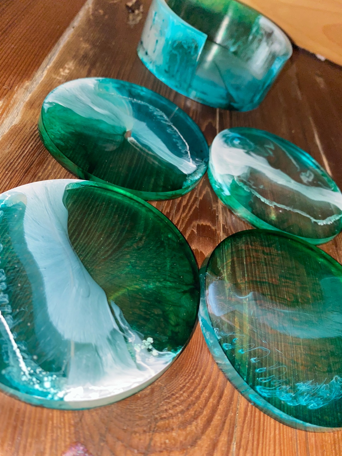 Handmade Resin Cup Coasters Holder Etsy