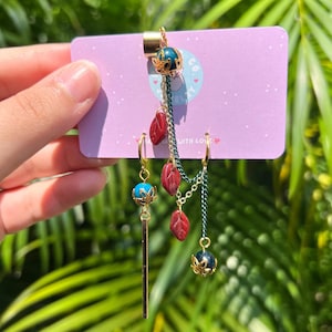 Dan Heng Honkai Star Rail Inspired Ear Cuff and Earring Set
